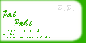 pal pahi business card